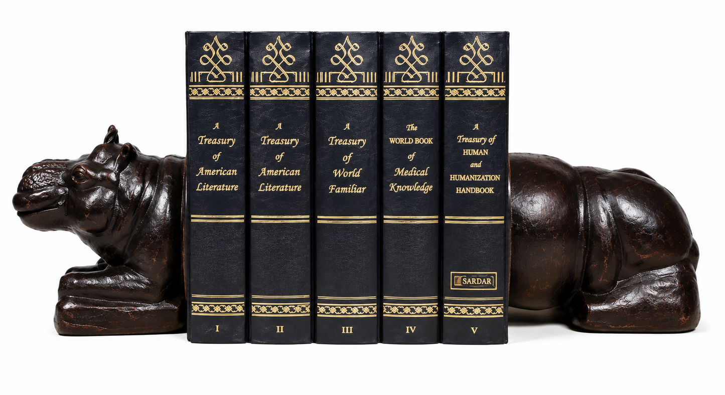Leather Hippo Book Shelf
