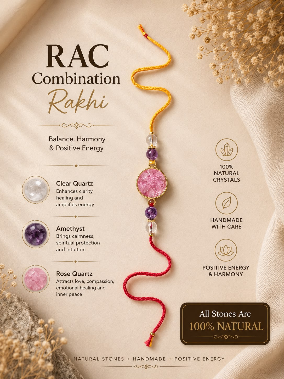 AGATES RAC COMBINATION RAKHI