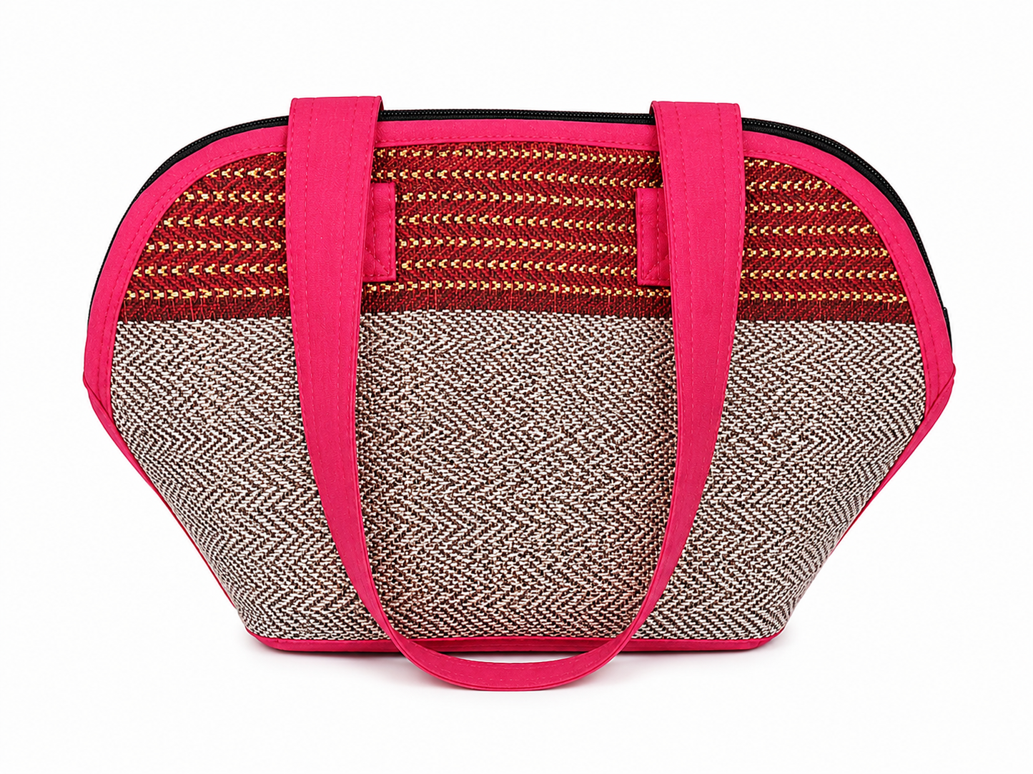Ladies Hand Bag Rolling Design - Red