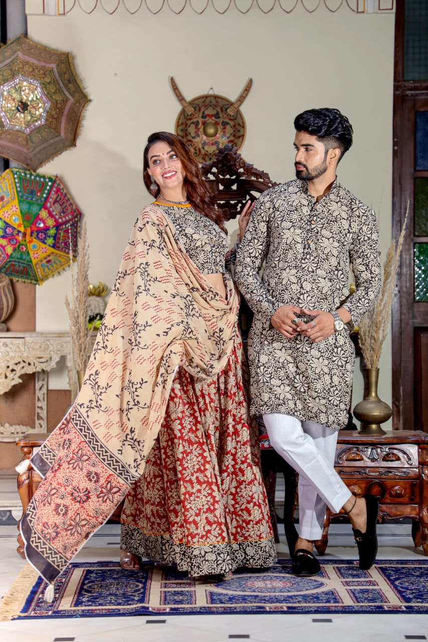 Festival Special Couple Dress Collection Chaniya Choli & Kurta Pajama