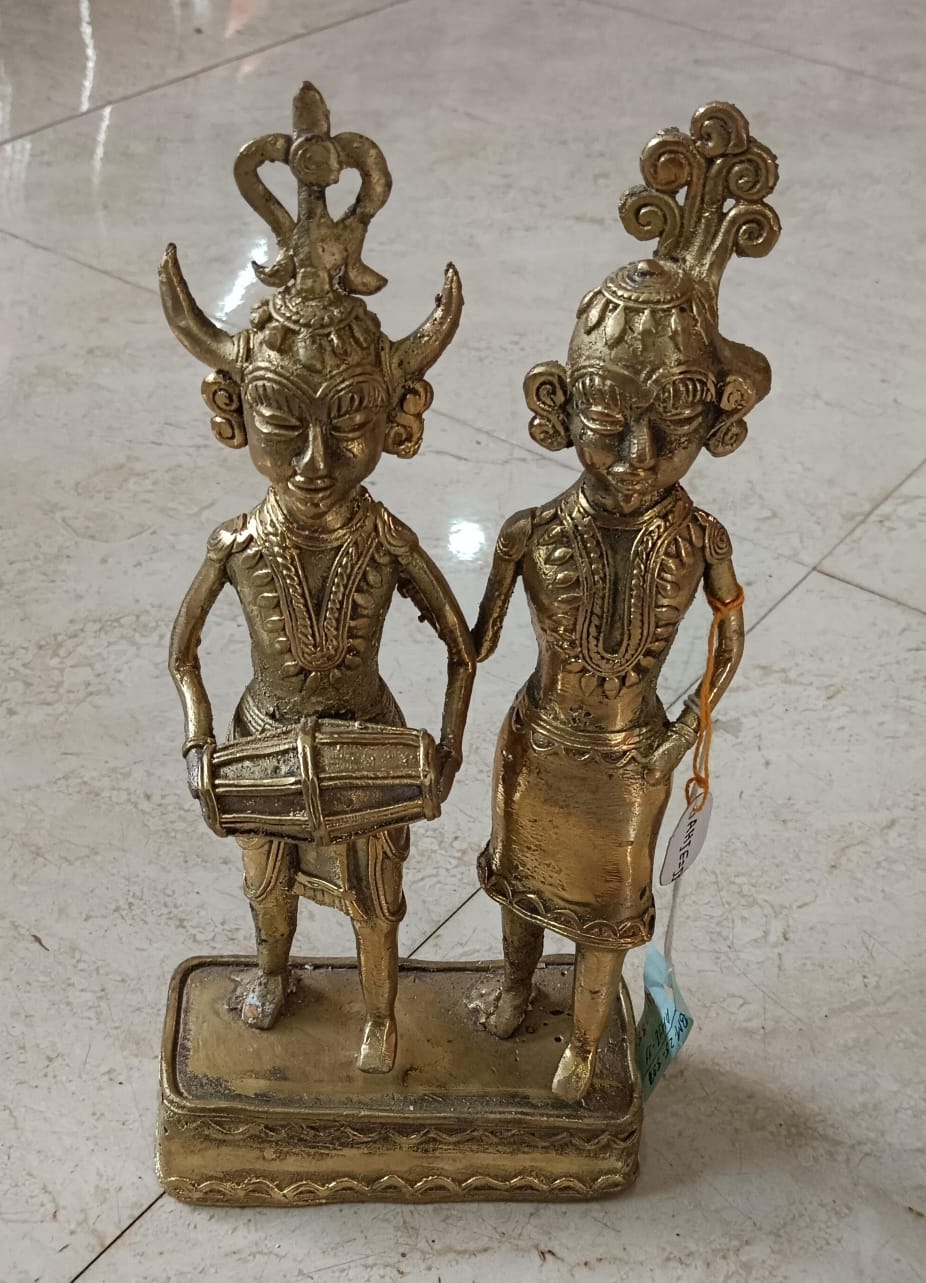 Bastar Dhokra Metal Craft Pair Of Tribal People