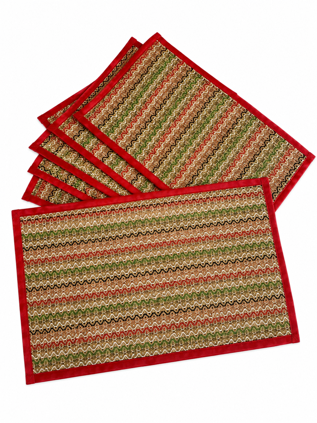 Runner With 6 Table Mats - Orange