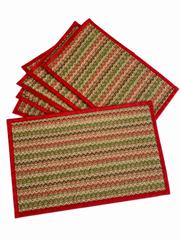 Runner With 6 Table Mats - Orange