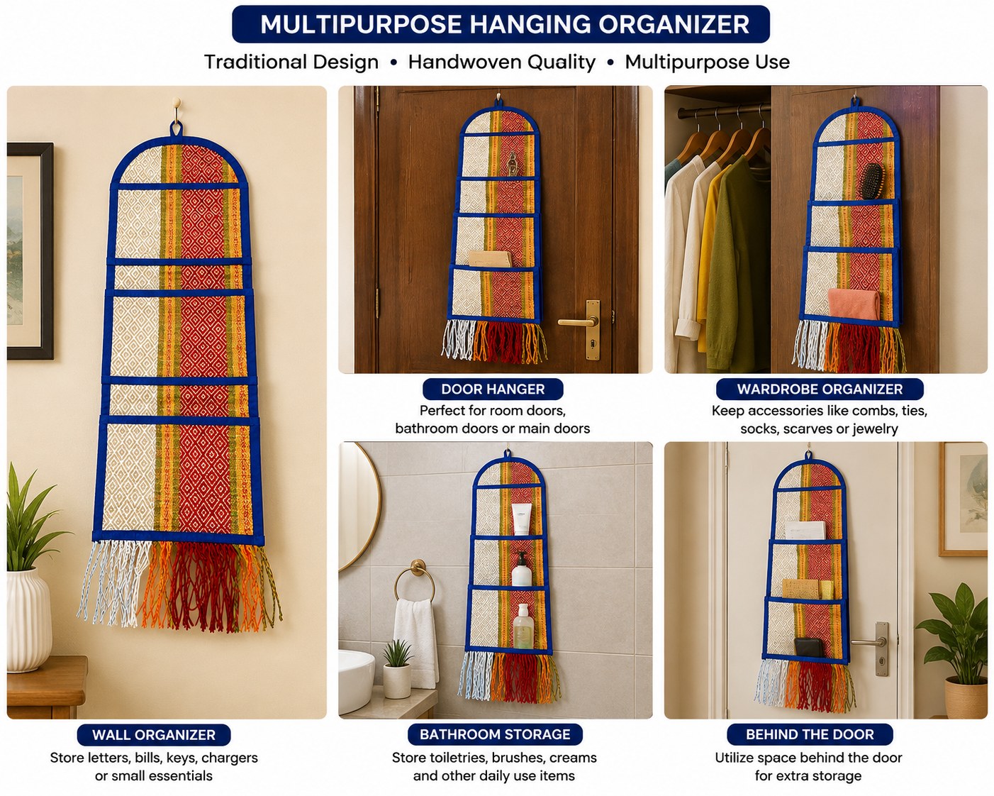 Bell Shaped Wall Hanging - Blue