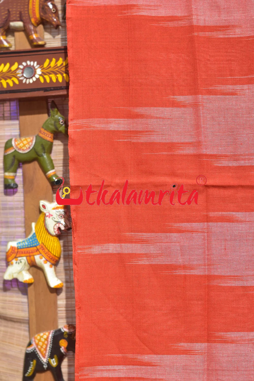 Orange Kargil Kumbha Cotton Saree