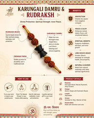 AGATES KARUNGALI DAMRU & RUDRAKSH RAKHI