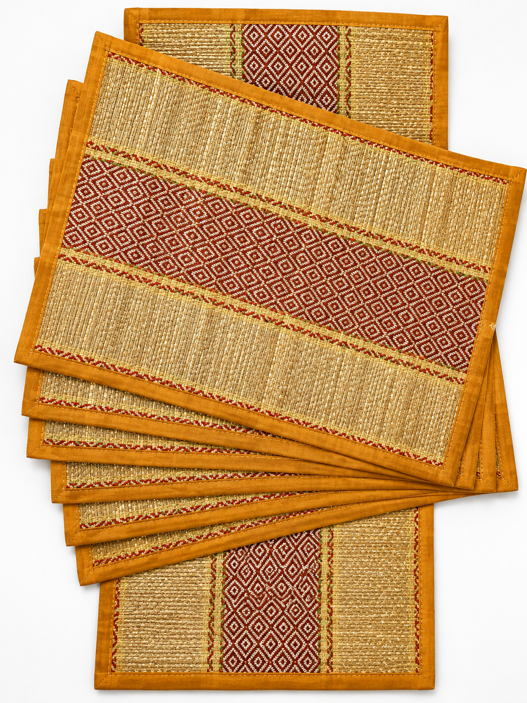 Runner With 6 Table Mats - Yellow