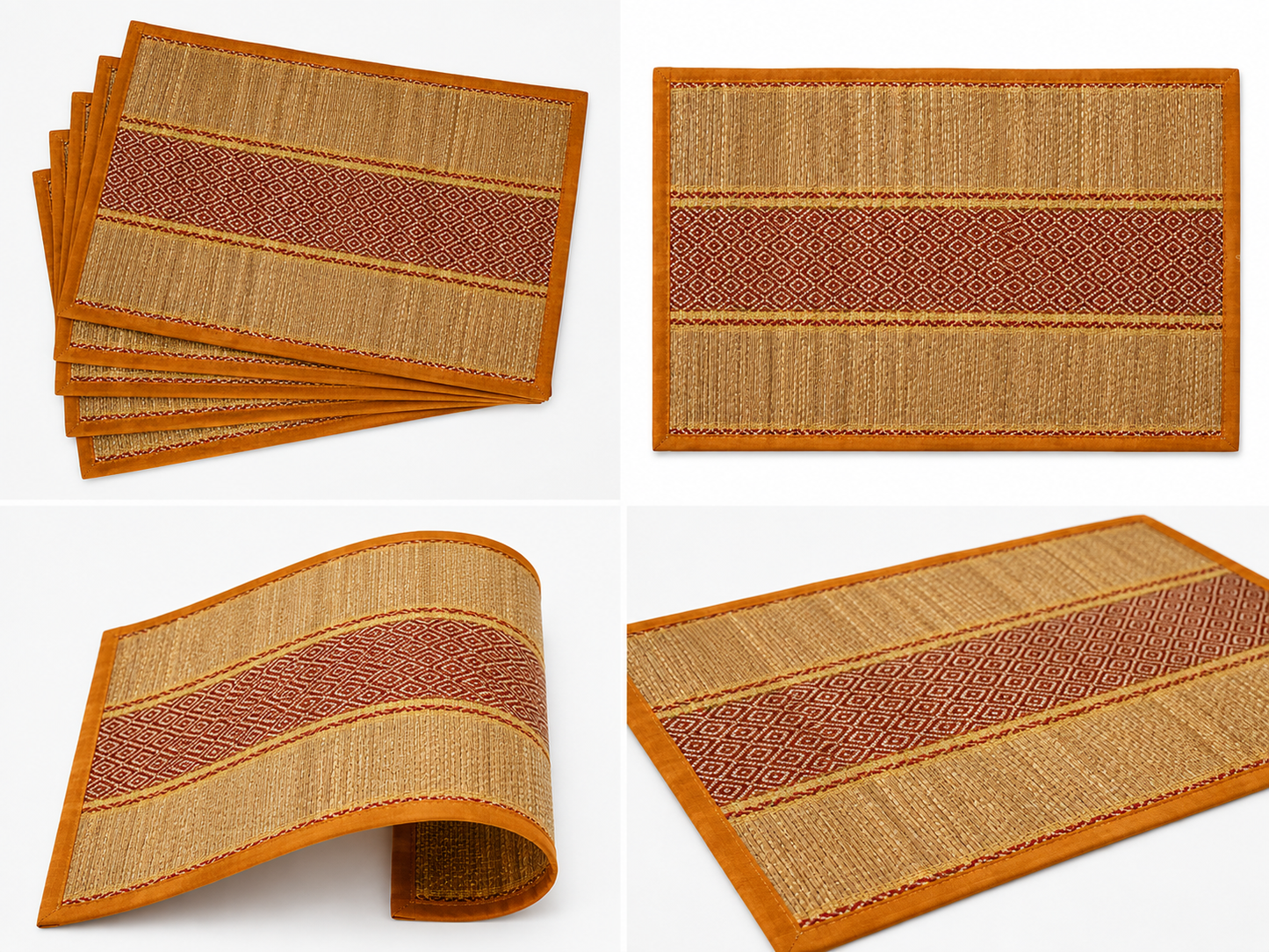 Runner With 6 Table Mats - Yellow