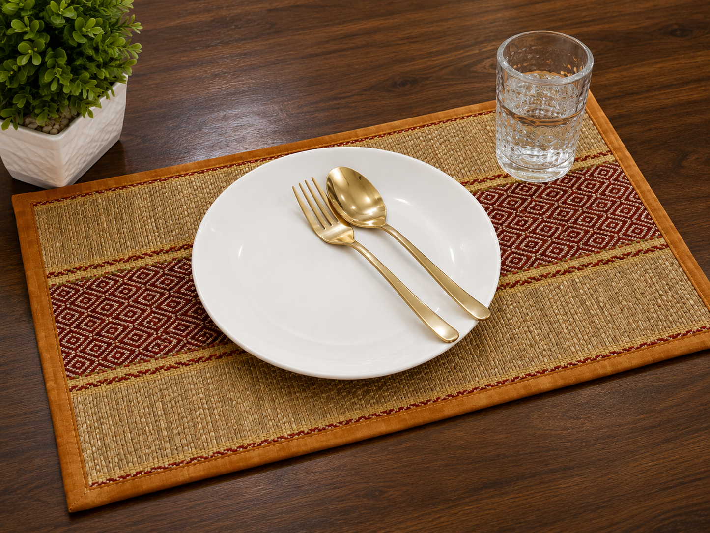 Runner With 6 Table Mats - Yellow