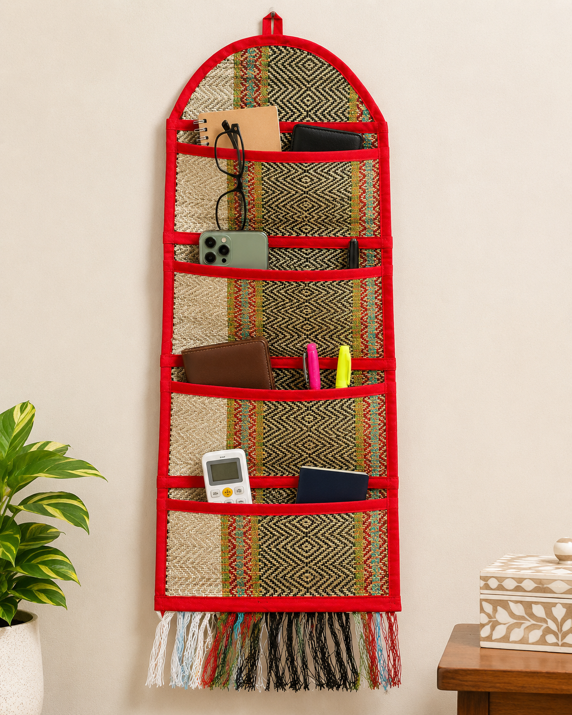 Bell Shaped Wall Hanging - Red