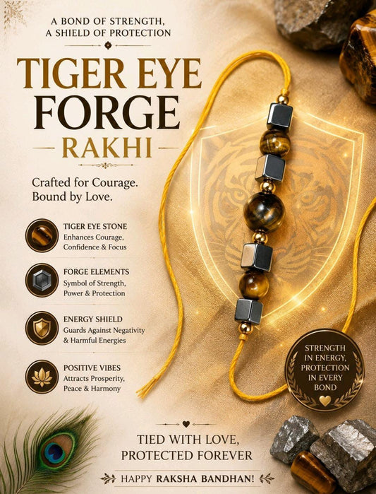 AGATES OF CAMBAY TIGER EYE FORGE RAKHI