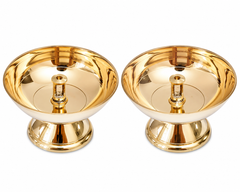 Beautiful Golden Brass Payali Jyoti set of 2 (Style 3 )