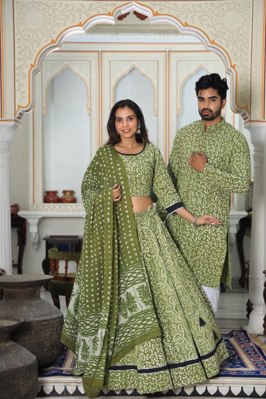 Festival Special Couple Dress Collection Chaniya Choli & Kurta Pajama