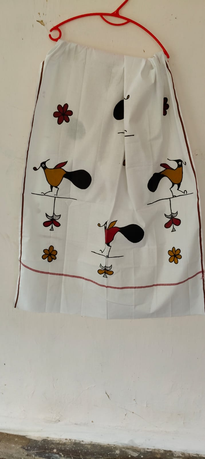 Sohrai Khovar Hand-Painted Gamcha