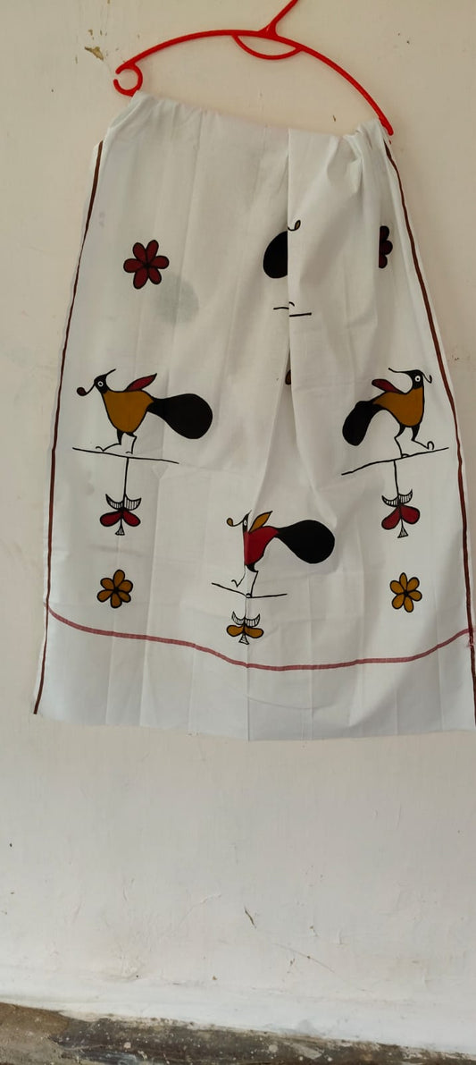 Sohrai Khovar Hand-Painted Gamcha