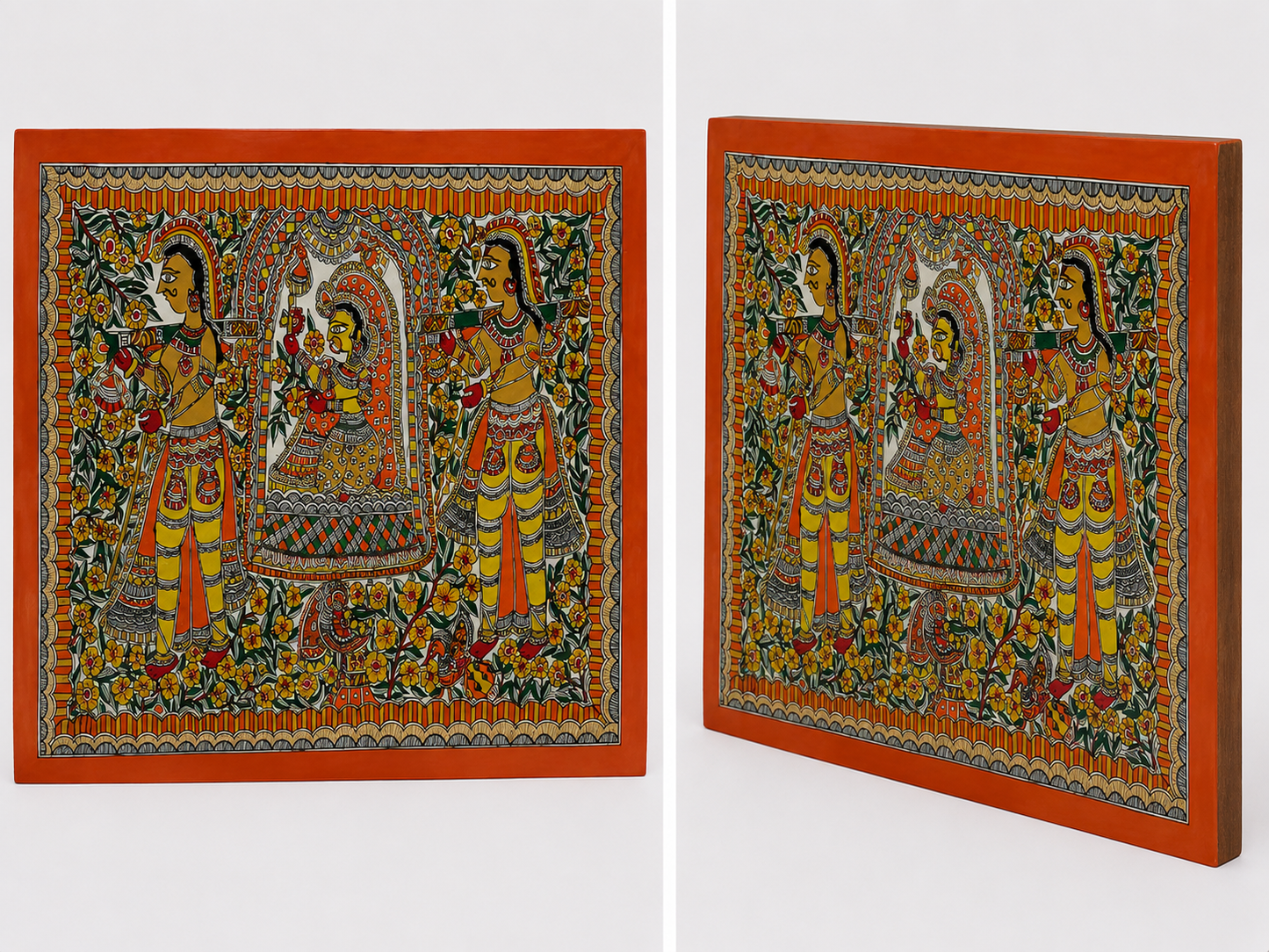 Princess In The Dholi Madhubani Painting