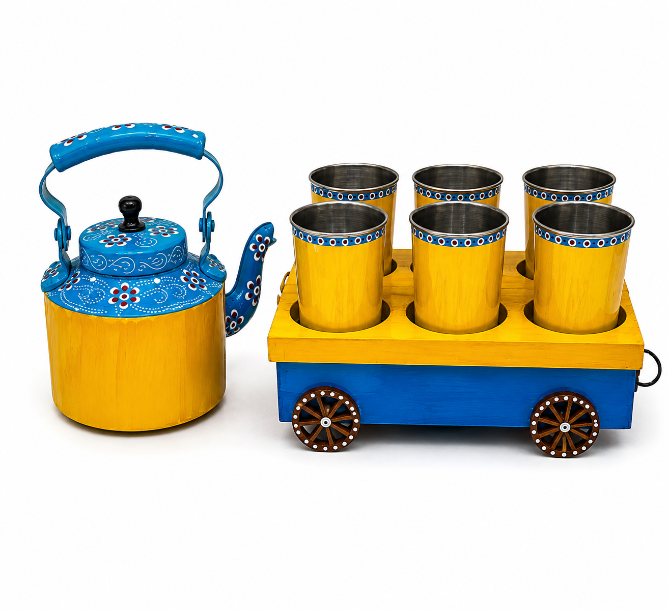 Thela Gadi Kettele & Glasses Set
