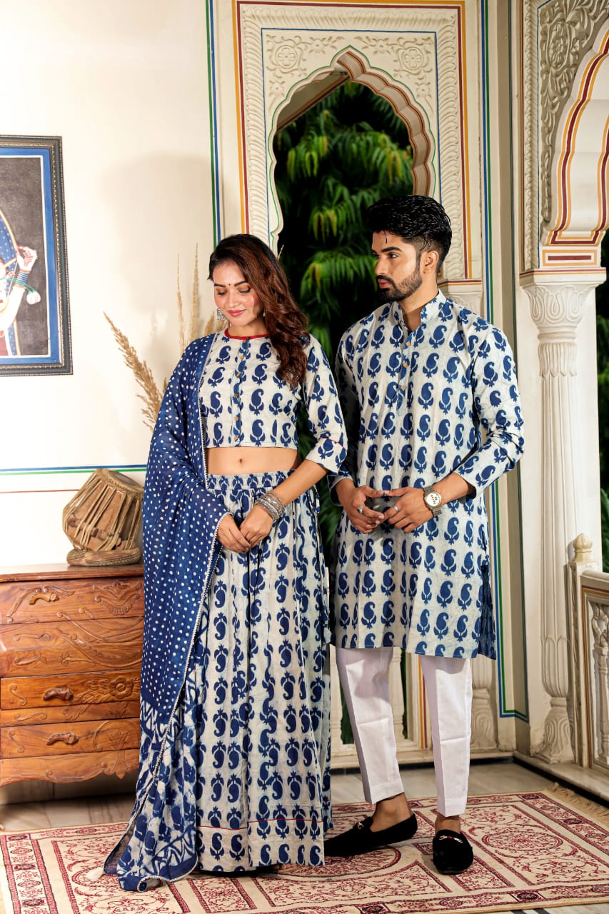 Festival Special Couple Dress Collection Chaniya Choli & Kurta Pajama