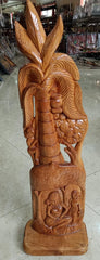 Girl Huging the Tree Baster Wooden Craft