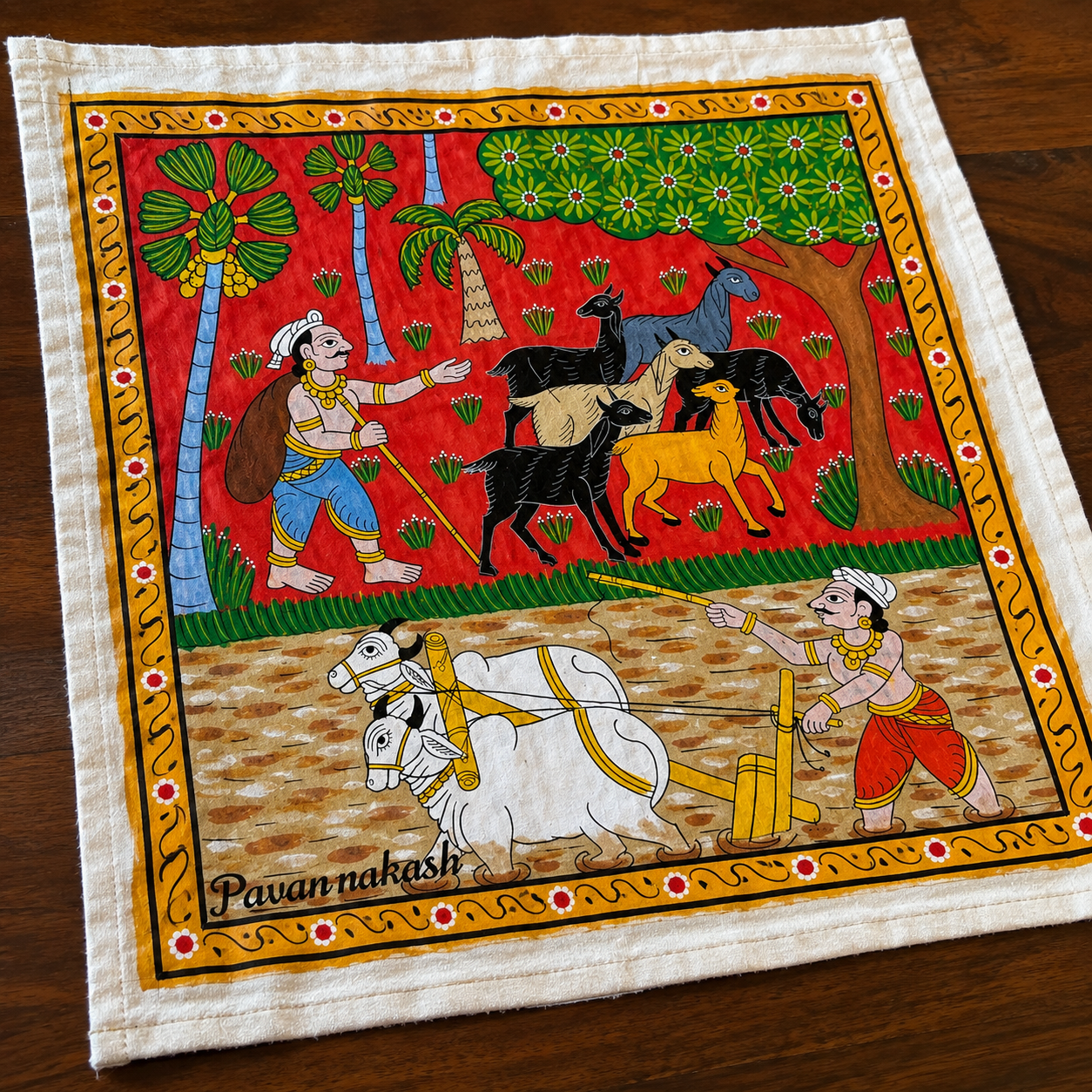 Cheriyal Painting village life Theme