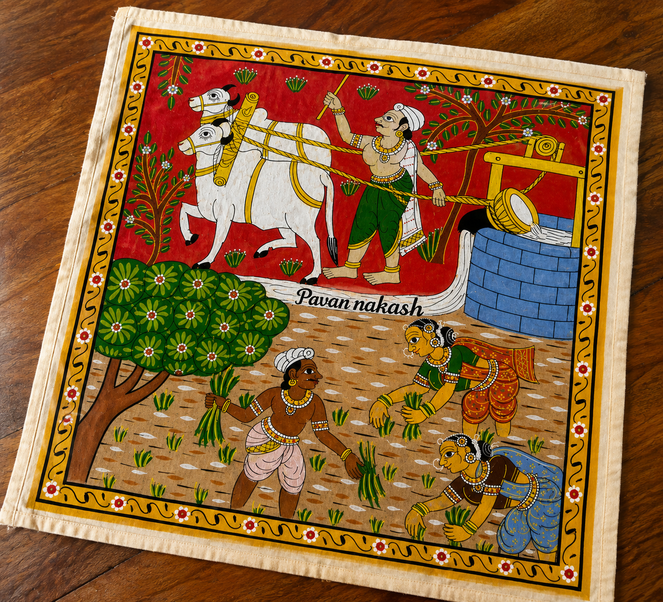 Cheriyal Painting Farmer Theme