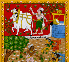 Cheriyal Painting Farmer Theme