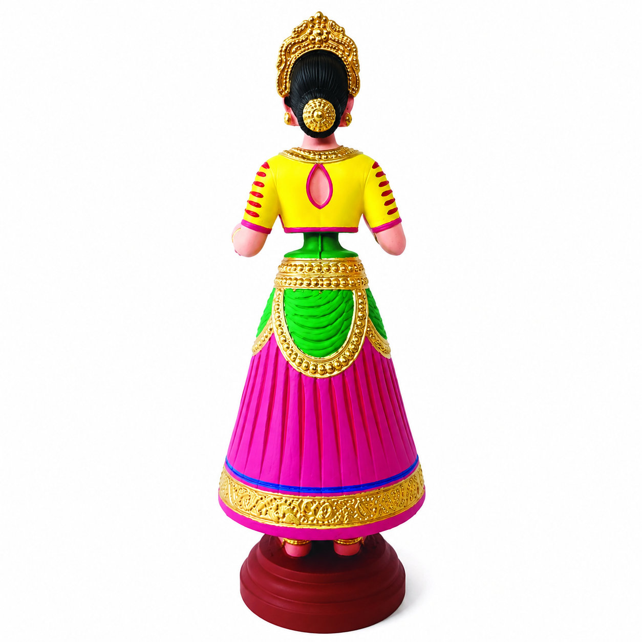 Handmade Traditional Beautiful Colorful Dancing Doll Design Kondapalli Bommallu Toy For Home Decor