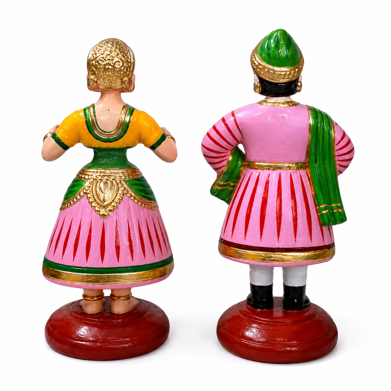 Thanjavur Dancing King and Queen dolls - Set of 2
