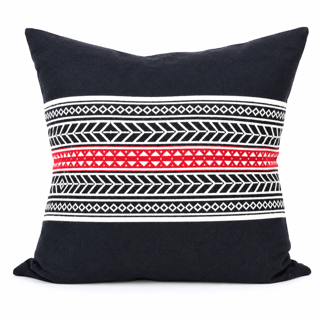 Toda Embroidered Cushion Cover - Black