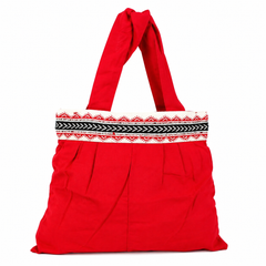 Toda Embroidered College Bag- Red