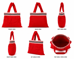 Toda Embroidered College Bag- Red