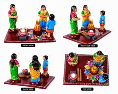 Handmade Traditional Beautiful Lohri Festival Design Kondapalli Bommallu Toy For Home Decor