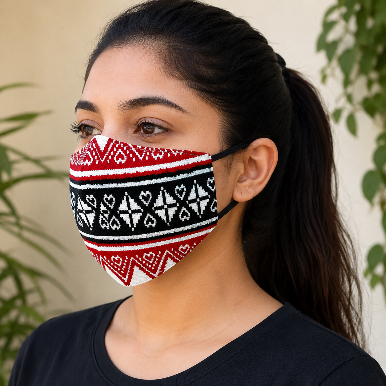 Toda Embroidered Cotton Face Mask - Washable and Reusable