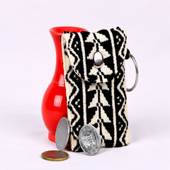 Toda Embroidered Coin Purse with a Key Ring
