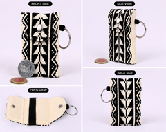 Toda Embroidered Coin Purse with a Key Ring