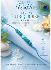 AGATES PREMIUM TURQUOISE RAKHI