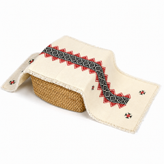 Toda Embroidered Cotton Table Runner