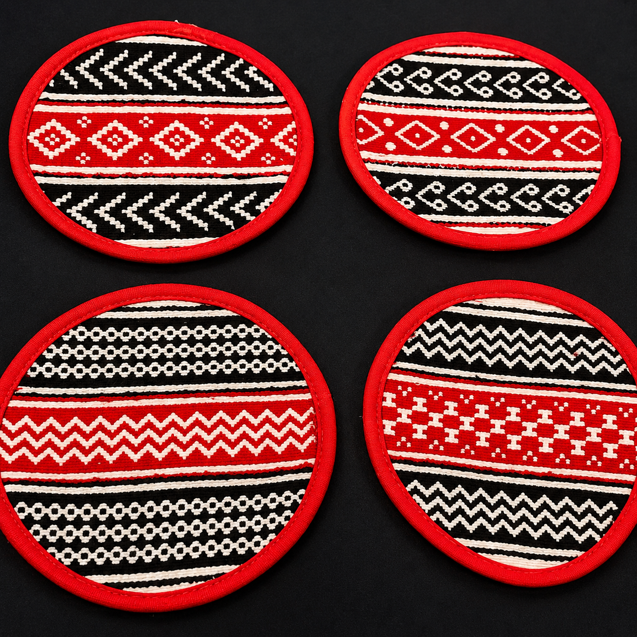 Eco-friendly Toda Embroidered Table Tea Coasters - Small
