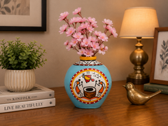 Sky Blue Terracota vase