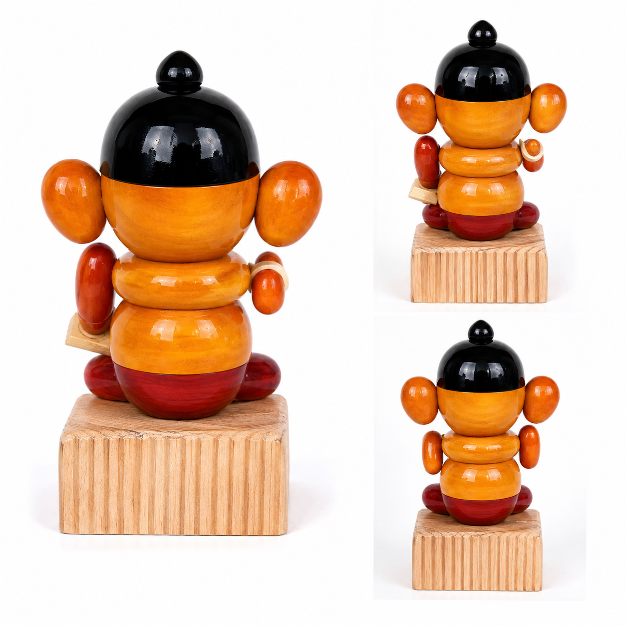 Authentic Etikoppaka Wooden Toy of Lord Kid Ganesh