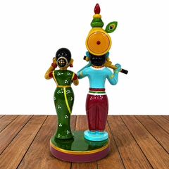 Handicraft Radha Krishna Wooden Toy Kondapalli Bommallu