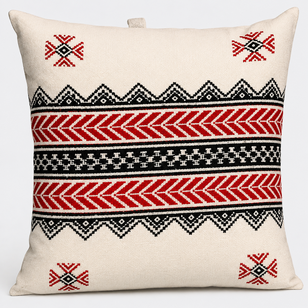 Toda Embroidered Cushion Cover - White