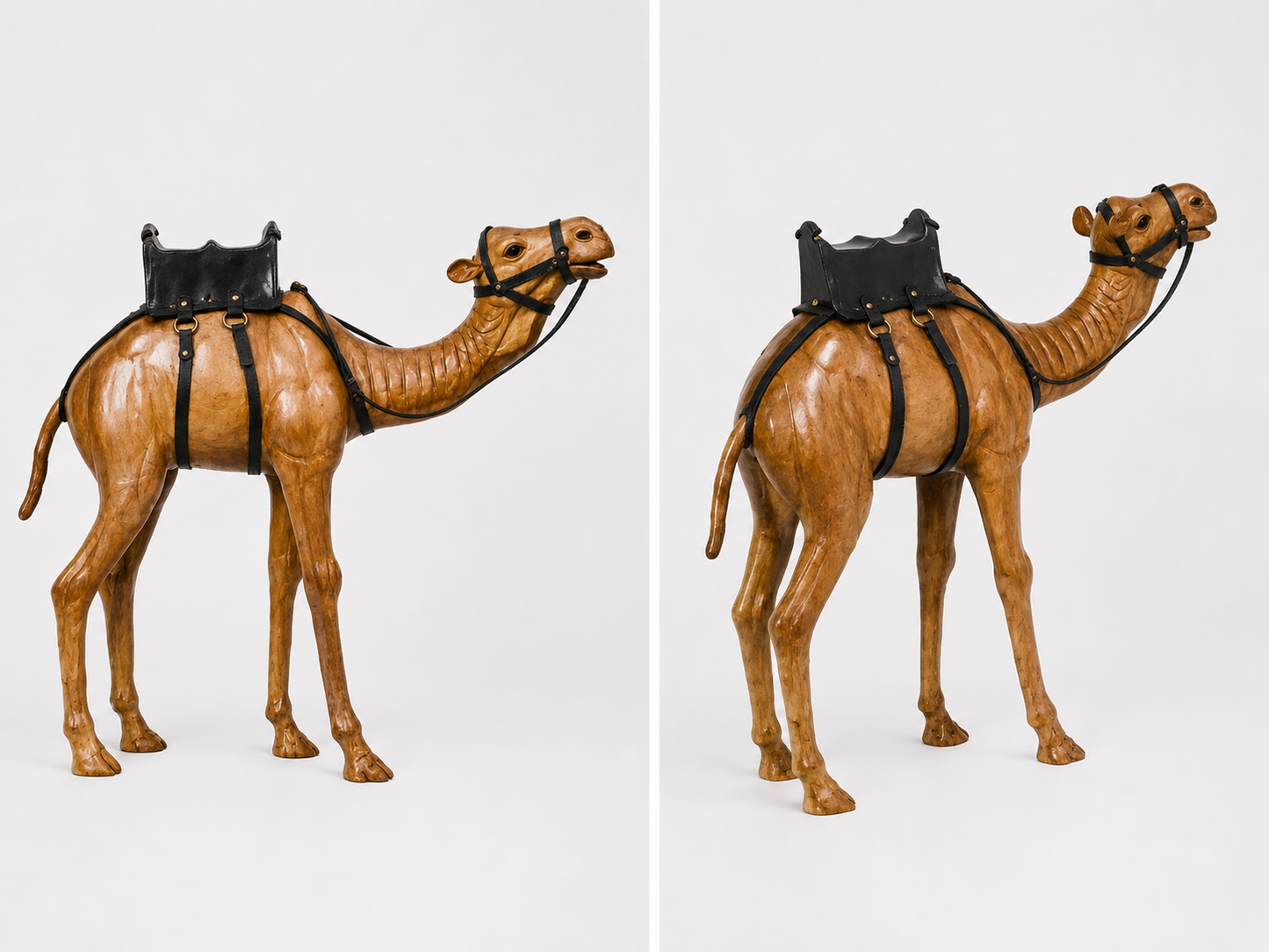 Leather Handicraft Standing Camel - 24 Inch