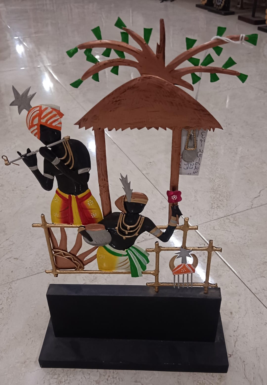 Bastar Iron craft 2 Men Table Showpiece