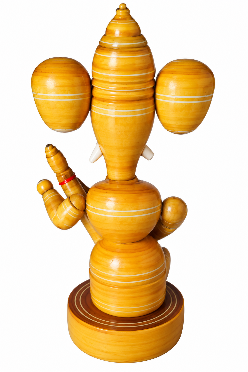Authentic Etikoppaka Toys Wooden Ganpati With Veena