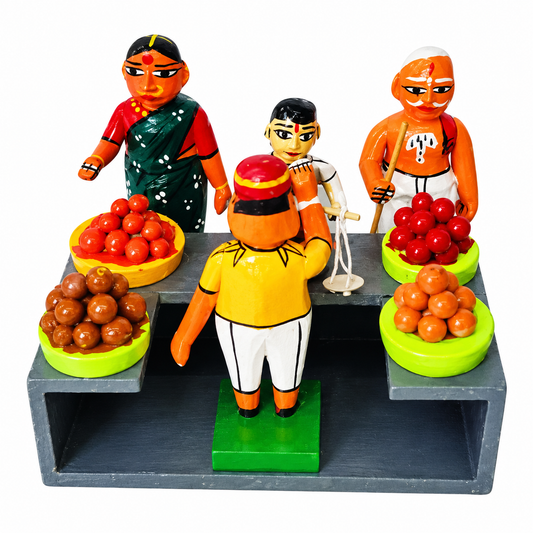 Handicraft Kondapalli Bommallu Toy Vegetables Selling Scene