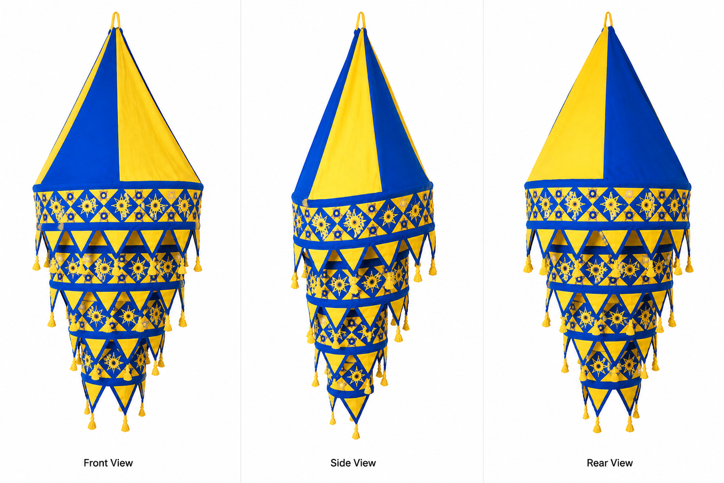 Cotton Lamp 4 Step Pipli Appliquie Work