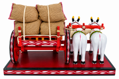 Handicrafted Kondapalli Bommallu Toy Bullock Cart Design