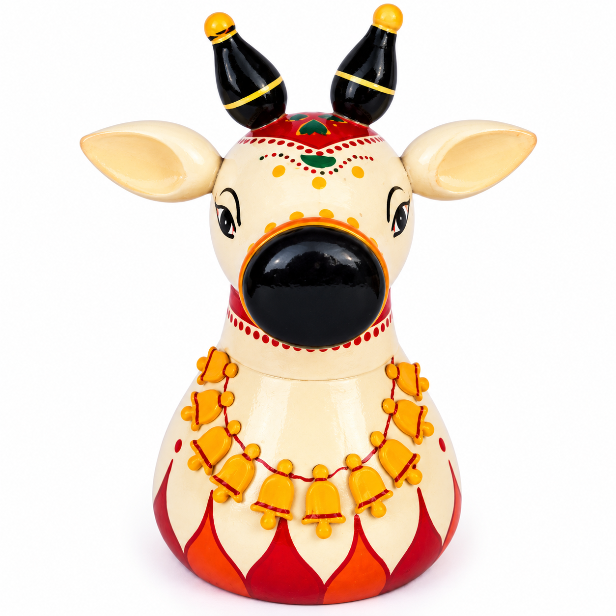 Authentic Handmade Etikoppaka Wooden Toy Of Beautiful Nandhi Box