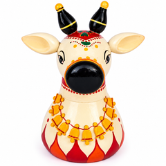 Authentic Handmade Etikoppaka Wooden Toy Of Beautiful Nandhi Box